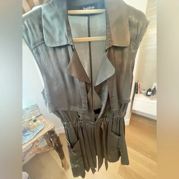 BeBe silky vest/dress/trench - Picture 13 of 15